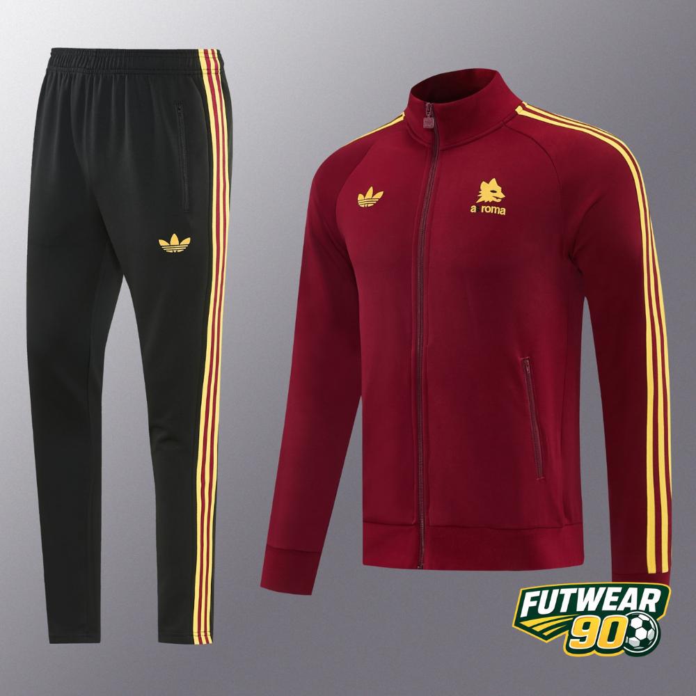 AS Roma Burgundy Black Retro Tracksuit