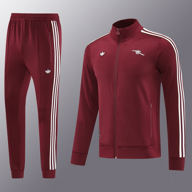 Arsenal Originals Tracksuit Burgundy White