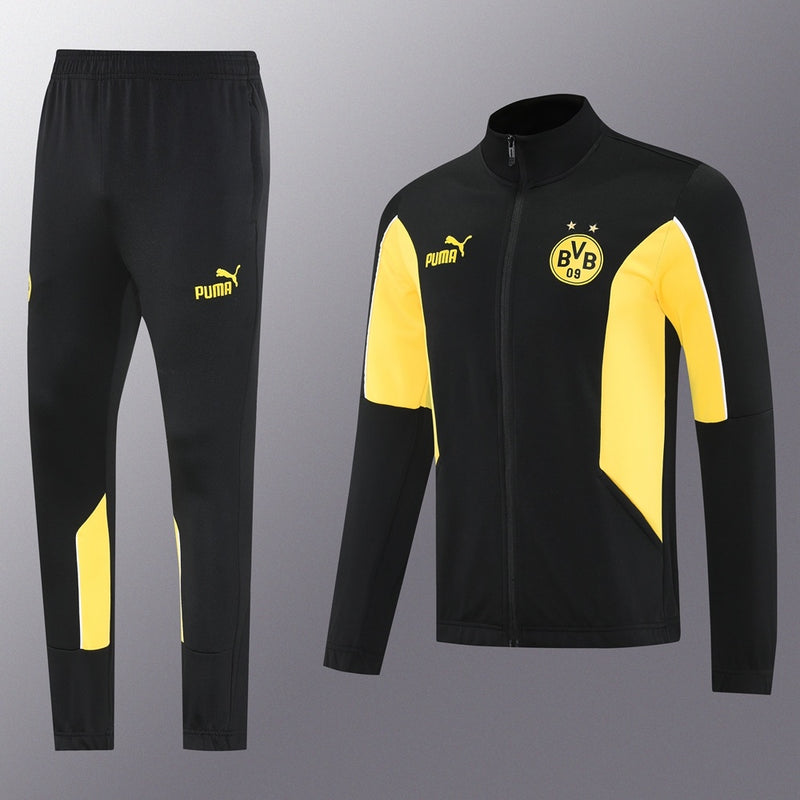 Borussia Dortmund Training Tracksuit Black Yellow