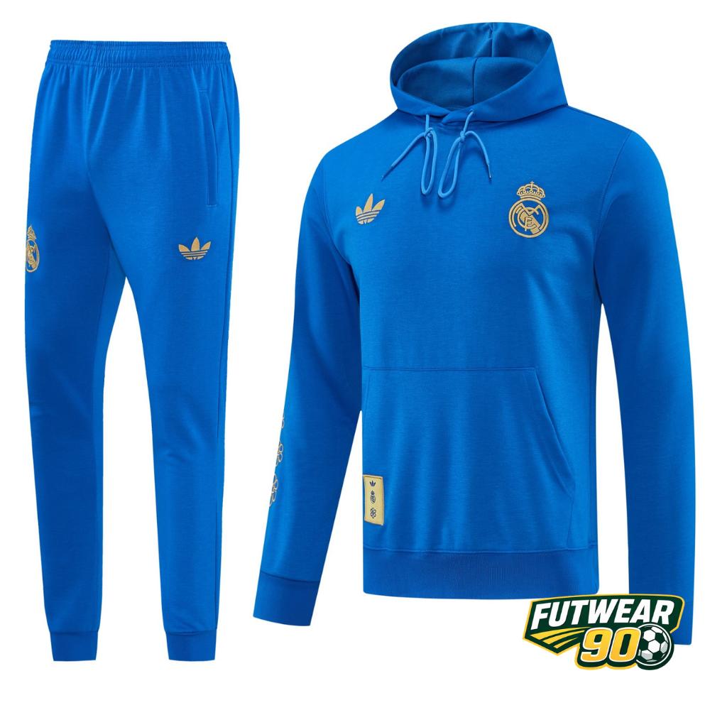 Real Madrid Royal Blue Lifestyle Hoodie Set