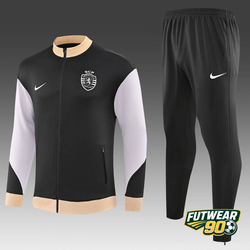 Sporting CP Black Cream Heritage Tracksuit