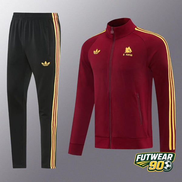 AS Roma Burgundy Black Retro Tracksuit