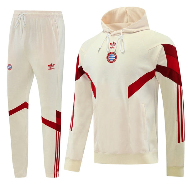Bayern Munich Originals Hoodie Tracksuit CreamRed