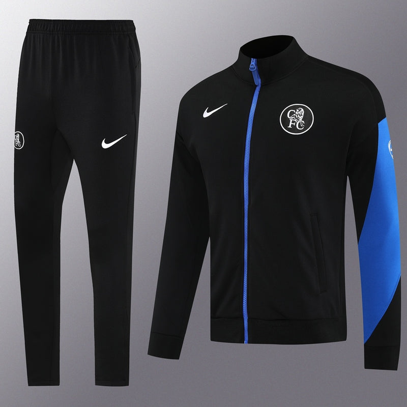 Chelsea Training Tracksuit Black Blue