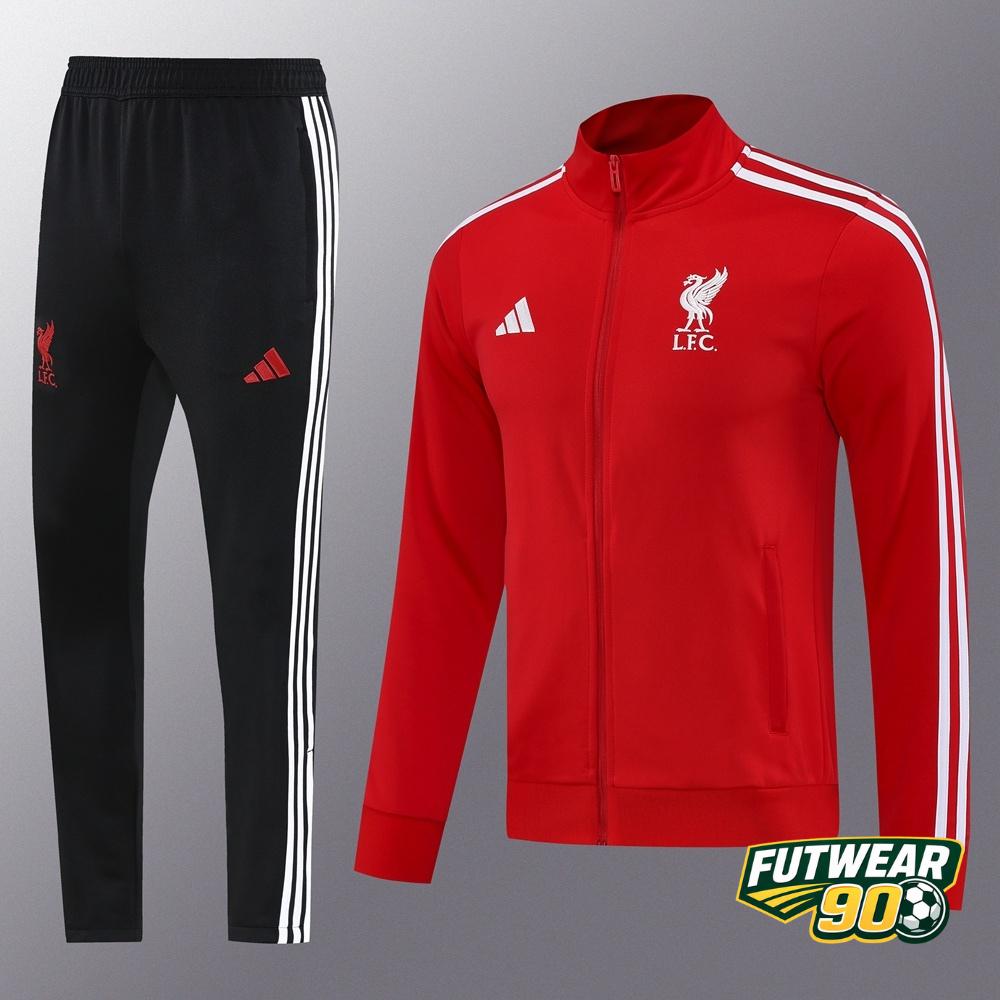 Liverpool Red Black Training Tracksuit