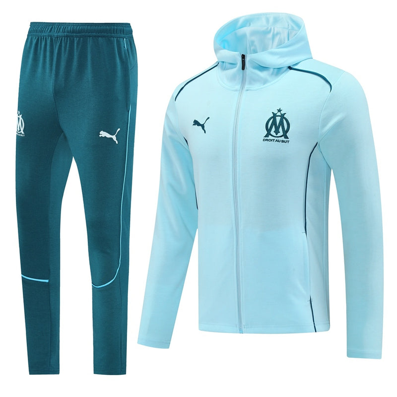 Olympique Marseille Training Tracksuit Aqua