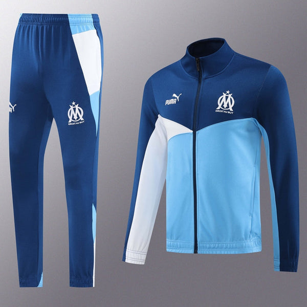 Olympique Marseille Training Tracksuit Blue Sky Blue