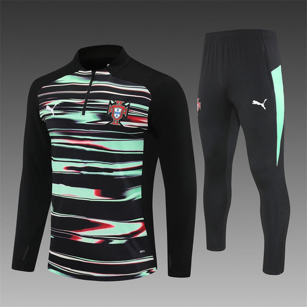Portugal Graphic Training Tracksuit Black Mint