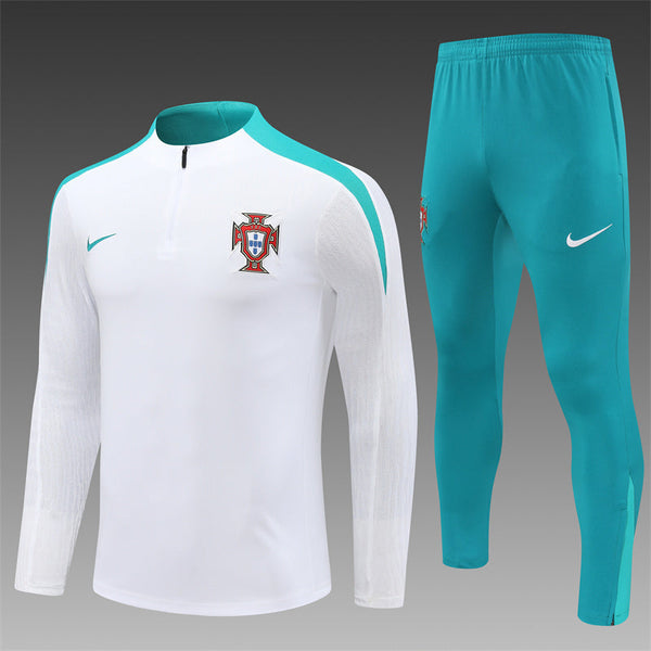 Portugal Strike Training Tracksuit White Teal