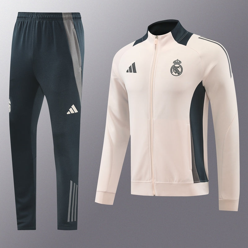 Real Madrid Training Tracksuit White Navy