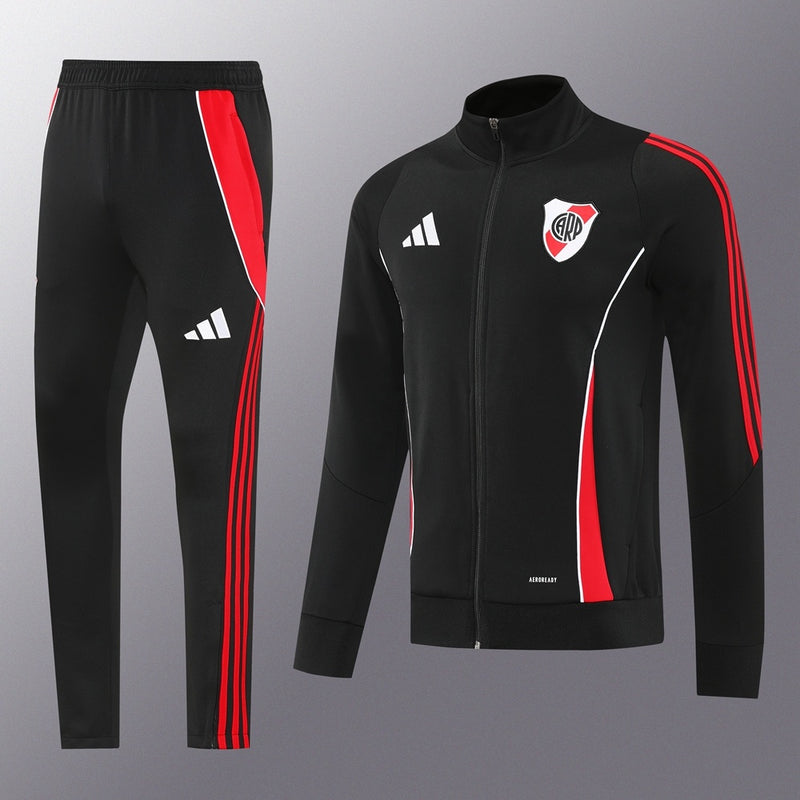 River Plate Training Tracksuit Black Red